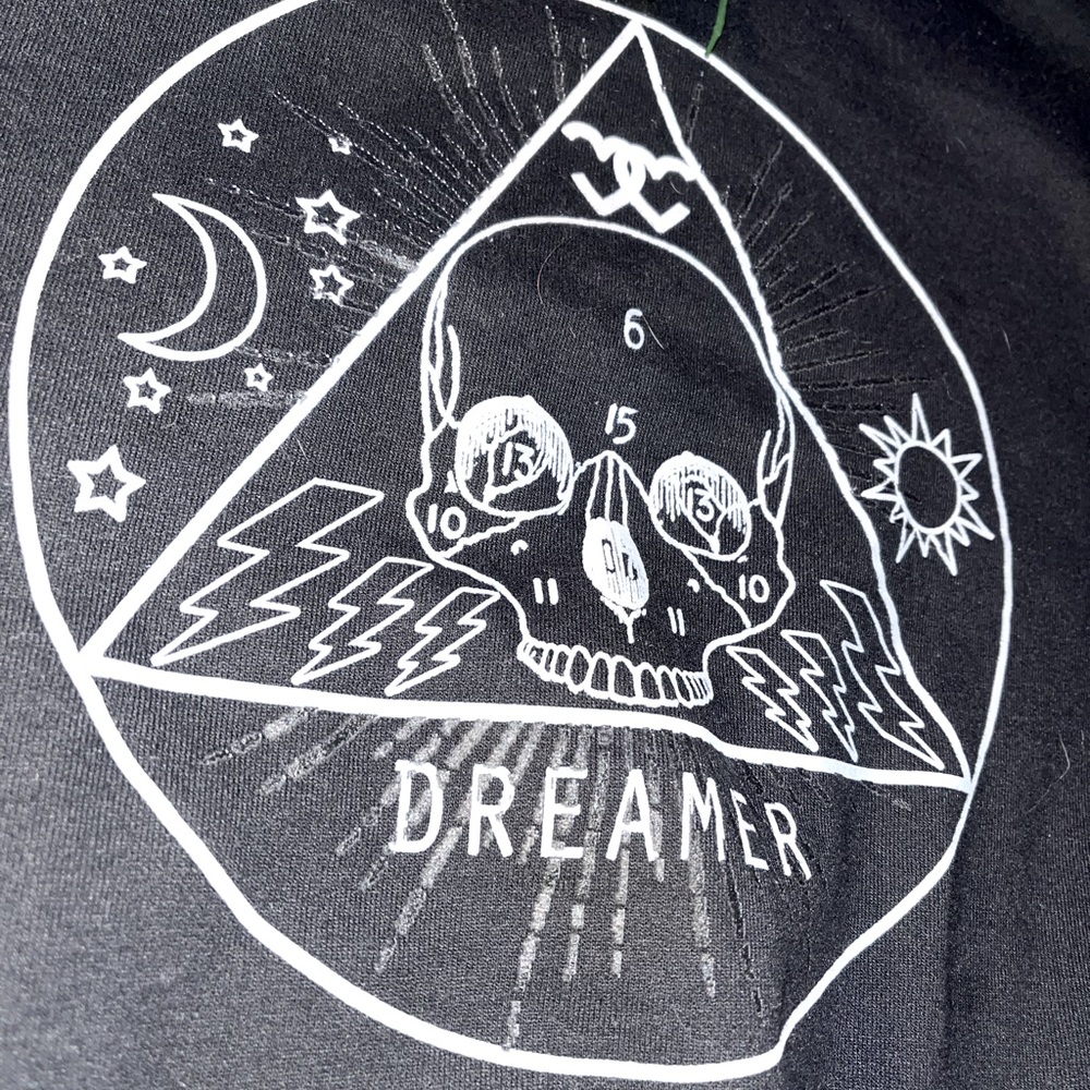 ROSS: S goodie two sleeves black “dreamer” sweatshirt!!